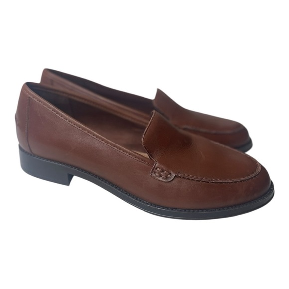 Easy Spirit Women’s Seracer Brown Leather Slip On Penny Loafers - Picture 1 of 9